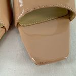 Wild Diva‎ Lounge Vegan Leather Square Open Toe Stiletto Heeled Pump in Tan Sz 8 Photo 2