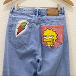 ZARA Handpainted Simpsons High Waist Mom Jeans 4 Photo 3