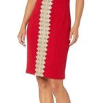Pappagallo Brooke Red Mini Dress with Gold Accents size 10 Photo 0