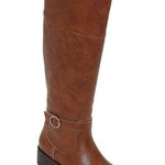 st. john's bay Women’s Deer Stacked Heel Riding Boots Cognac (Memory Foam) Photo 4