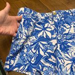 Lilly Pulitzer  Blue and White Floral High Waist Shorts Photo 5
