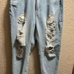 SheIn Blue Distressed Jeans Woman’s Size 1XL -Stains Photo 0