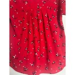 Pleione Red Floral Short Sleeve Blouse Woman’s Size Small Photo 7