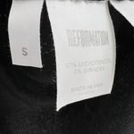 Reformation  Black Ribbed Baby Tee Crop Top Y2K Style Stretch Women’s Small Photo 3