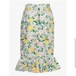 ByTimo Festive Peplum Hem Midi Skirt – Dandelion Yellow, XS, NWT, 100% Cotton Green Photo 4