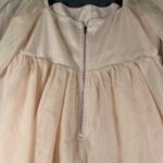 Anna Grace Dress Womens Large Pink Puff Sleeve Square Neck Sheer Overlay Party Photo 11