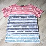 Onque Casuals Striped Patriotic Stars and Stripes Short Sleeve Tee Size L Photo 12