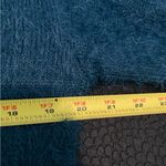 Chelsa and Theodore teal fluffy cardigan sweater size small‎ Green Photo 4