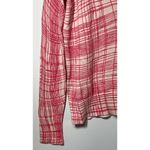 Ann Taylor LOFT Pink White Crosshatch Pattern Cardigan Size M Photo 3