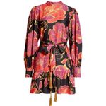 Farm Rio  Shiny Chita Mini Dress Black Combo‎ L Photo 2