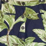 Ann Taylor Skirt Size 0 Button down Tropical Vacation Linen Blend Lined Coastal Photo 2