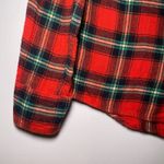 Marine layer  Red Green Check Plaid Button Up Long Sleeve Shirt Women's size XS Photo 3