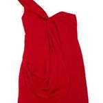Shoshanna Red One Shoulder Draped Party Dress Size 6 Photo 0