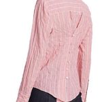 Cinq à Sept Cinq a Sept Marisol Striped Pink Button Down Blouse Photo 4