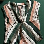 SheIn Striped Multicolor Short Sleeve Top Photo 1