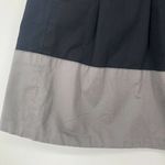 Vince Size 2 Pleated A Line Skirt Navy Blue Gray Color Block Stretch Above Knee Photo 7