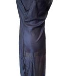 Vintage 90s Black Sheer Silky Satin Goth Grunge Lingerie Intimates Midi Dress Size 8 Photo 2