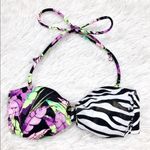 Victoria's Secret Victoria’s Secret Swim Black Floral Zebra Print Bikini Top XS Photo 0
