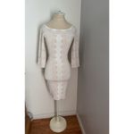 Bcbg MaxAzria Geometric Print Bodycon 2pc Pencil Skirt Set Sze Small Cream Beige Photo 7
