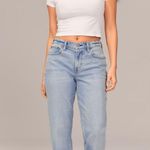 Abercrombie & Fitch Curve Love The Straight Mid Rise Jeans Photo 0