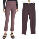 Vince Kick Pleat Crop Flare Leg Stretch Cotton Blend Pants Purple Size Small Photo 1