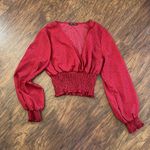 SHEIN long sleeve cropped shirt Red Size M Photo 0