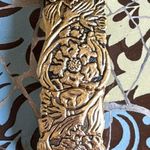 THE LEATHER SHOP Snakeskin+Leather Belt with Gold Tone Buckle. Sz: M/L Photo 1