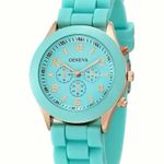 Light Green Quartz Watch, Triple Dial and Water Photo 0