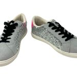 Torrid Size 9.5 Sneakers Gray Pink Star Sparkle Glitter Lace Up Flat Casual NWT Photo 0