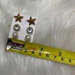 NWOT 3 Gold Color Studs Earrings Photo 3