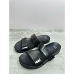 BP  Sandals‎ Womens Size 7 Black Double Strap Open Toe Slip On Glittery Slides Photo 2