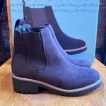 Kensie  womens faux suede pull on short Chelsea boots brown 6 Photo 3