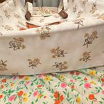 Coach  Floral Canvas Tote - Cream and Brown Photo 12