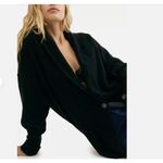 Free People Eucalyptus Cardigan Black Button Sweater Sm Photo 2