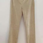 Moda International Vintage Y2K Leather Pants Beige Size 6 Photo 4