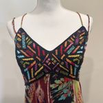 Anthropologie  Boho Multi-Print Embroidered V-Neck Maxi Dress Art-to-Wear Fairy Photo 4