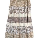 American Vintage Vintage Prairie Tiered Maxi Skirt Tan Patchwork Forest Fairy Grunge Whimsical Photo 4