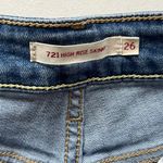 Levi's 721 High Rise Skinny Light Wash Distressed Jean Size 26 Photo 2
