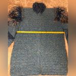 Vintage Vivienne Poy handmade full zip designer artsy sweater small pockets rare Blue Photo 3