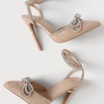 Lulus  beige rhinestone high heels   Photo 0