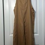 Lanhtropy Women’s 100% Linen Tan Jumpsuit Size Small Photo 0