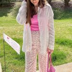 Blue Blush Floral Wide Leg Bottoms Photo 7