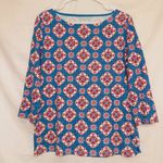Talbots Pattern Printed Half Sleeve Round Neck Pullover Cotton T-shirt Photo 0
