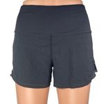 Lululemon Womens Black Eyelet Scalloped Pull On Activewear Running Shorts Size 2 Photo 0
