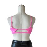 Free People NWOT MOVEMENT RUCHED NEON PINK CROP TOP LARGE Photo 3