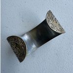 Premier Designs Women's Wide Intricate Etched Silvertone Cuff Bracelet Photo 2