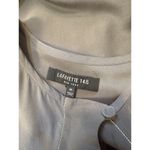 Lafayette 148 NY Gray Blouse Silver Thread Holiday Dressy Casual Date‎ Nite Size M Photo 6