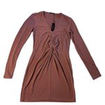 Bobi NWT  Black Mauve Front Knot Dress Photo 4