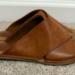 B.O.C Brown Leather Criss Cross Slip On Comfort Slide Sandals Women's SZ 6 Brown Photo 0