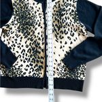 Reference Point Petites Leopard Button Down Cardigan Sweater Sz M/L BLack Brown Photo 3